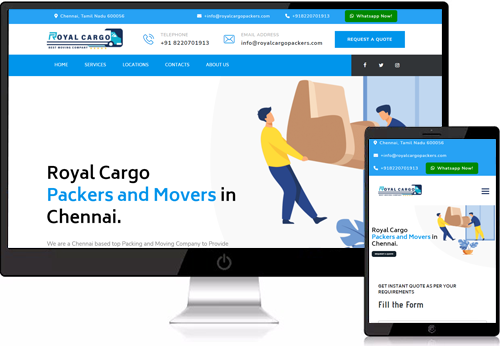 Website Designing for freight company